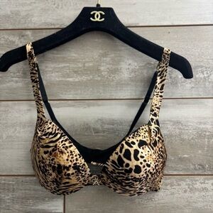 Victoria’s Secret Nylon Leopard Print Push up Plunge Bra